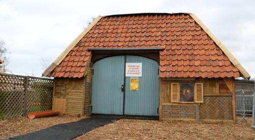 Geel Poiels kerstdorp